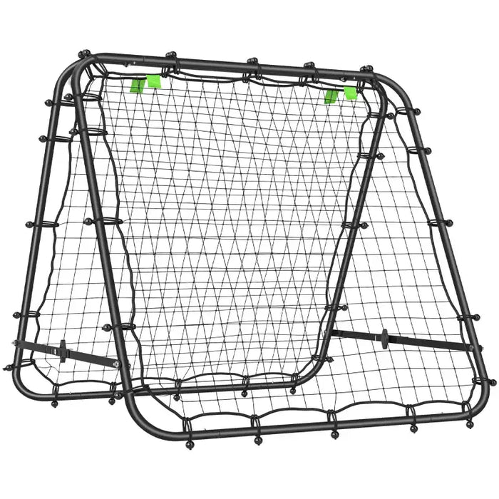 Football Rebounder Net – 100x90cm Adjustable Training Frame | All-Weather Mesh HOMCOM - Little and Giant Explorers HOMCOM