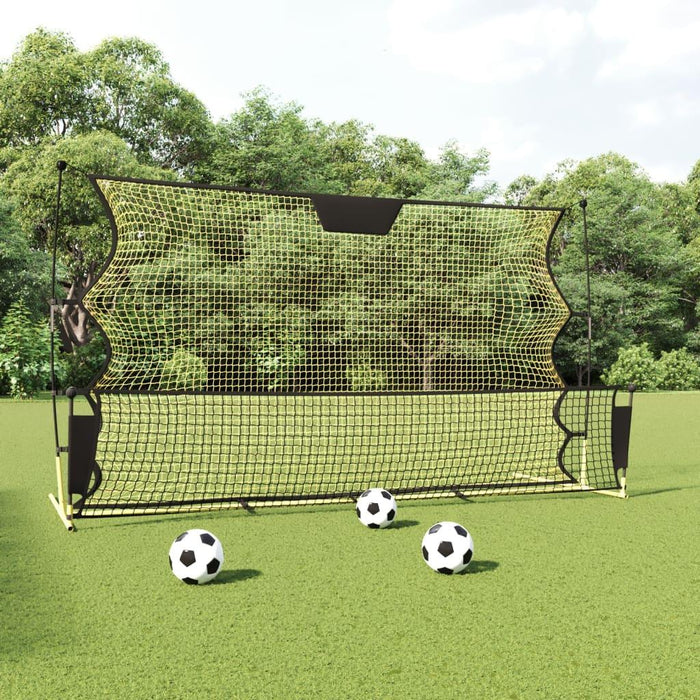 Football Rebounder Net in Black and Yellow (183 x 85 x 120cm) - Little and Giant Explorers vidaXL