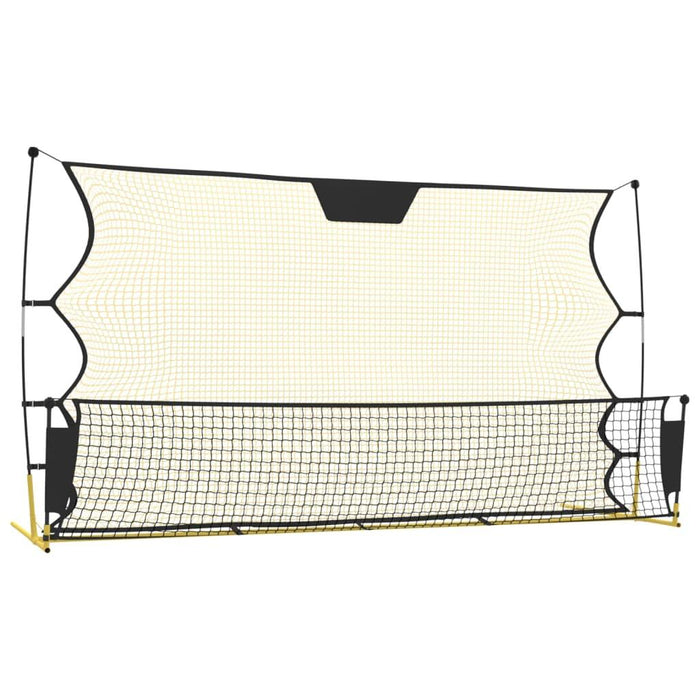 Football Rebounder Net in Black and Yellow (183 x 85 x 120cm) - Little and Giant Explorers vidaXL