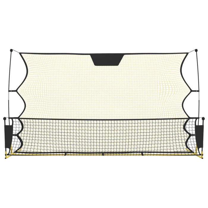 Football Rebounder Net in Black and Yellow (183 x 85 x 120cm) - Little and Giant Explorers vidaXL