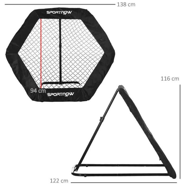 Football Rebounder Net with 5 Adjustable Angles - Little and Giant Explorers SPORTNOW