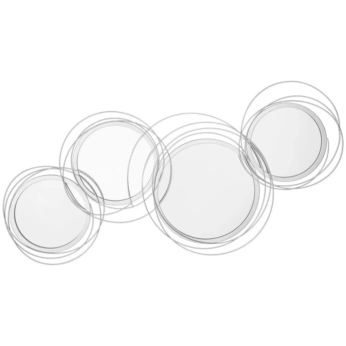 Set of five clear plastic containers with lids on a white background