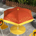Four-Piece Kids Garden Set with Lion Umbrella | Table, Chairs and Parasol OUTSUNNY - Little and Giant Explorers Outsunny