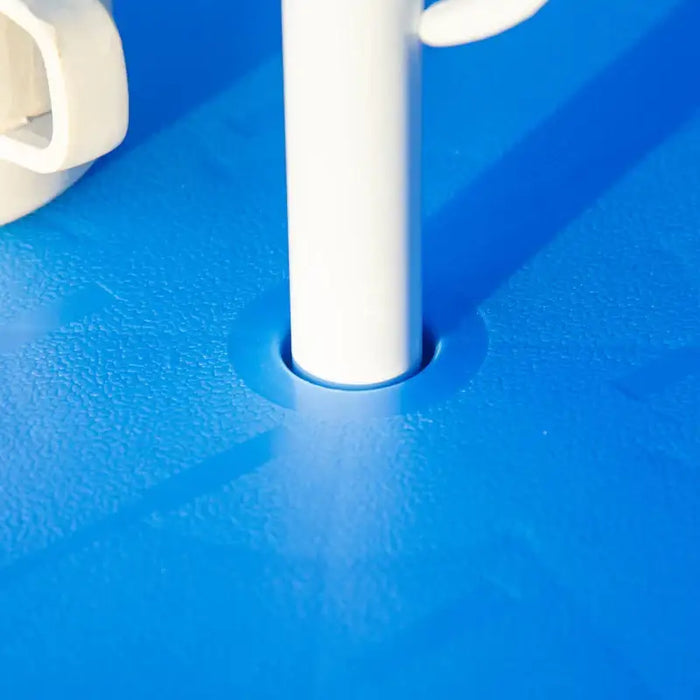 Four-Piece Kids Garden Set with Shark Umbrella | Table, Chairs and Parasol OUTSUNNY - Little and Giant Explorers Outsunny