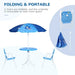 Four-Piece Kids Garden Set with Shark Umbrella | Table, Chairs and Parasol OUTSUNNY - Little and Giant Explorers Outsunny