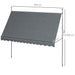 Manual Retractable Awning in Grey (3.5 x 1.2m) - Little and Giant Explorers Outsunny