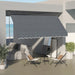 Manual Retractable Awning in Grey (3.5 x 1.2m) - Little and Giant Explorers Outsunny