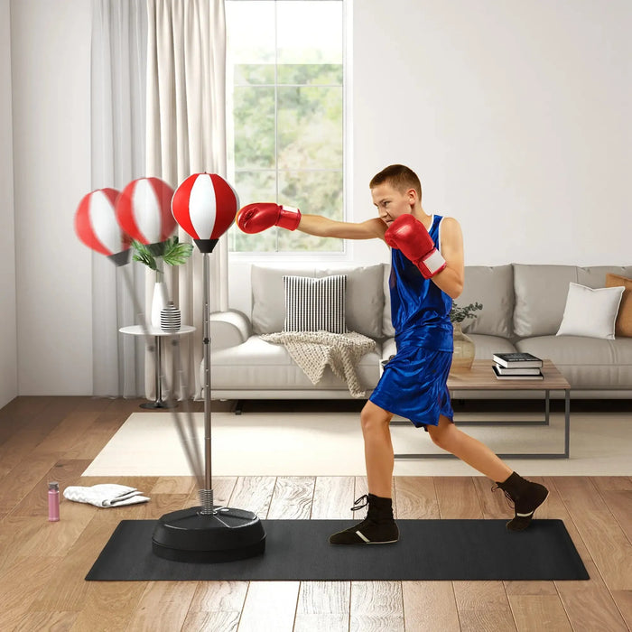 Free Standing Boxing Set for Kids | 126 - 144cm - Little and Giant Explorers HOMCOM