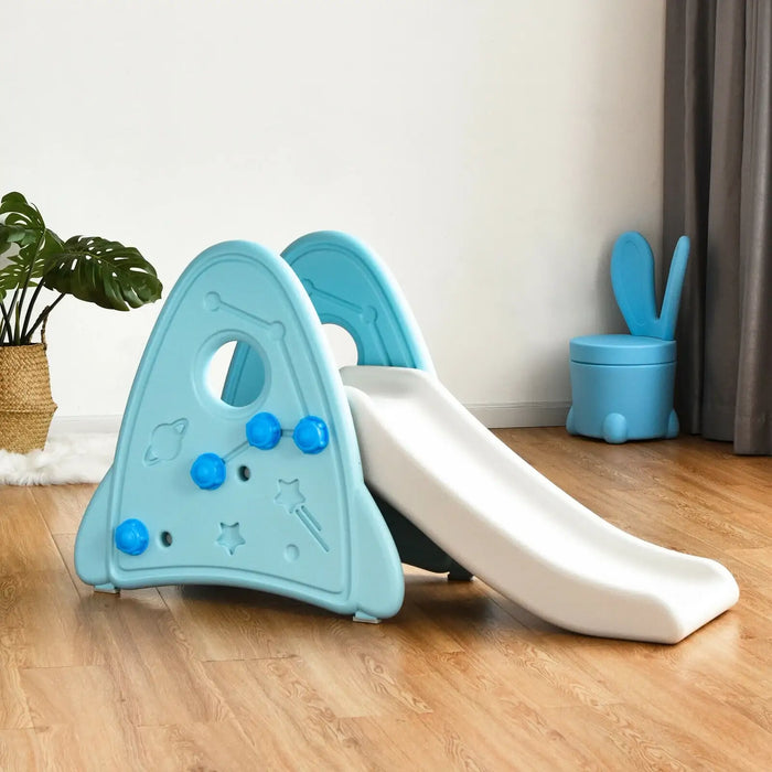 Freestanding Baby Slide Blue | Anti-Skid Design with Triangular Structure - Little and Giant Explorers Costway