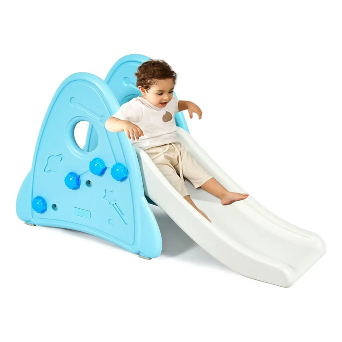 Freestanding Baby Slide Blue | Anti-Skid Design with Triangular Structure - Little and Giant Explorers Costway