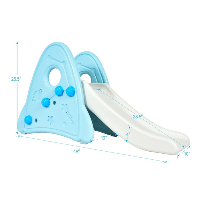 Freestanding Baby Slide Blue | Anti-Skid Design with Triangular Structure - Little and Giant Explorers Costway