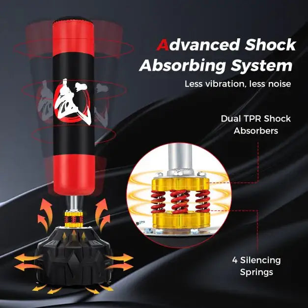 Freestanding Punching Bag – 180cm Kickboxing Bag | Shock Absorbing COSTWAY - Little and Giant Explorers Costway