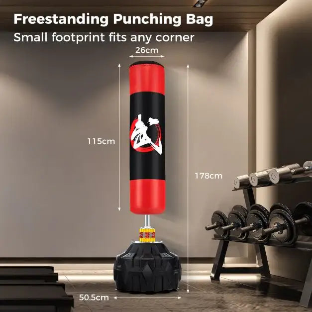 Freestanding Punching Bag – 180cm Kickboxing Bag | Shock Absorbing COSTWAY - Little and Giant Explorers Costway