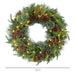 60cm Cone and Berry Christmas Wreath with LED Lights - Little and Giant Explorers HOMCOM