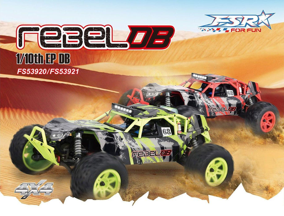 FS Rebel DB 1:10 RTR Electric RC Desert Buggy in Green - Little and Giant Explorers FS Racing