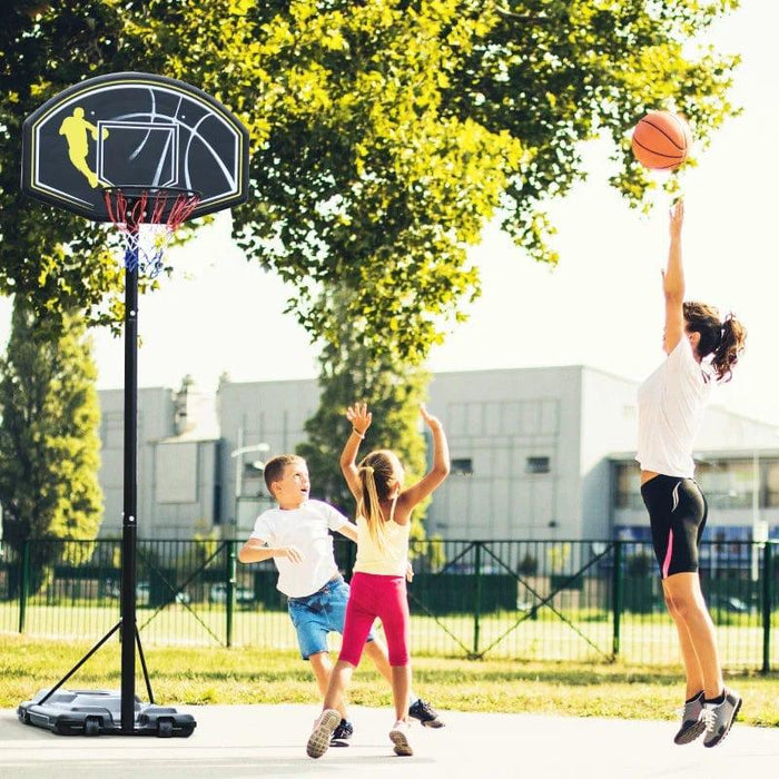 Fully Adjustable Free Standing Portable Basketball Stand with Wheels - 190cm - 305cm - Little and Giant Explorers HOMCOM