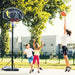 Fully Adjustable Free Standing Portable Basketball Stand with Wheels - 190cm - 305cm - Little and Giant Explorers HOMCOM