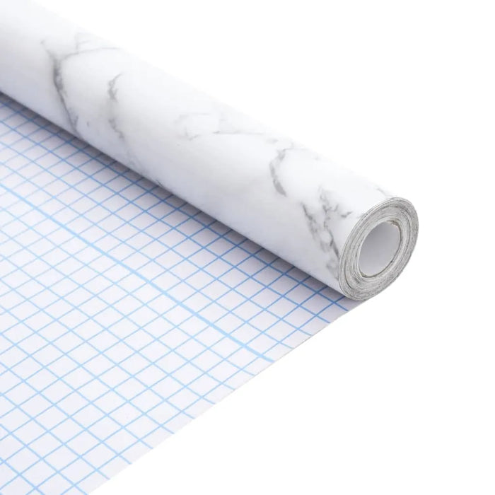 Furniture Sticker – Marble White | 90x500cm - Self-Adhesive PVC Film with Scraper VIDAXL - Little and Giant Explorers vidaXL