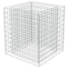 Galvanised steel gabion raised bed with weather-resistant mesh grid