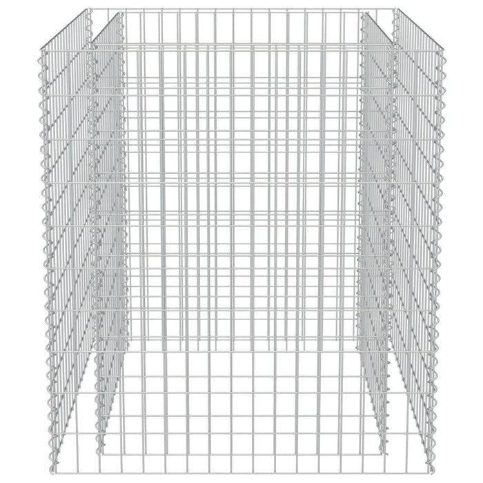 Gabion Raised Bed in Galvanised Steel (90 x 90 x 100cm) - Little and Giant Explorers vidaXL