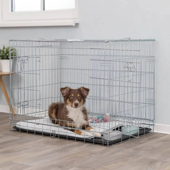 Galvanised Dog Home Kennel (64 x 54 x 48cm) - Little and Giant Explorers TRIXIE