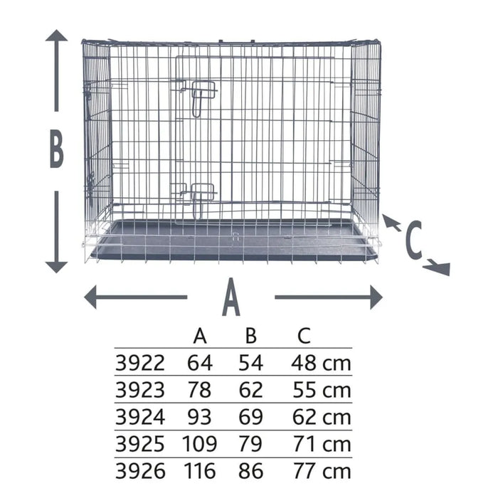 Galvanised Dog Home Kennel (64 x 54 x 48cm) - Little and Giant Explorers TRIXIE