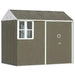 Galvanised Garden Shed with Double Doors in Grey (8 x 6FT) - Little and Giant Explorers Outsunny