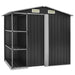 Galvanised Iron Garden Storage Shed – Anthracite | Sliding Doors - Ventilated Design VIDAXL - Little and Giant Explorers vidaXL