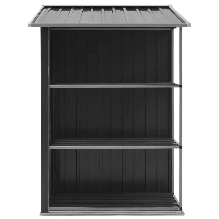 Galvanised Iron Garden Storage Shed – Anthracite | Sliding Doors - Ventilated Design VIDAXL - Little and Giant Explorers vidaXL