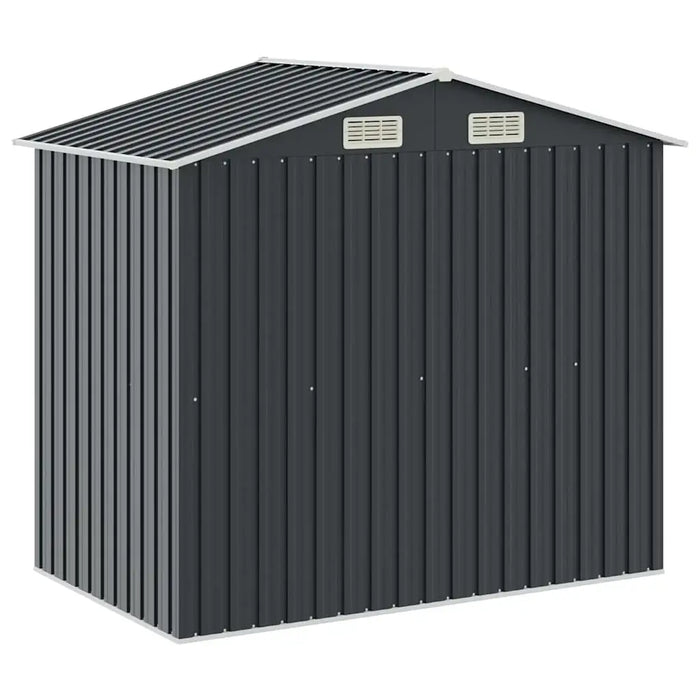 Galvanised Iron Garden Storage Shed – Anthracite | Sliding Doors - Ventilated Design VIDAXL - Little and Giant Explorers vidaXL
