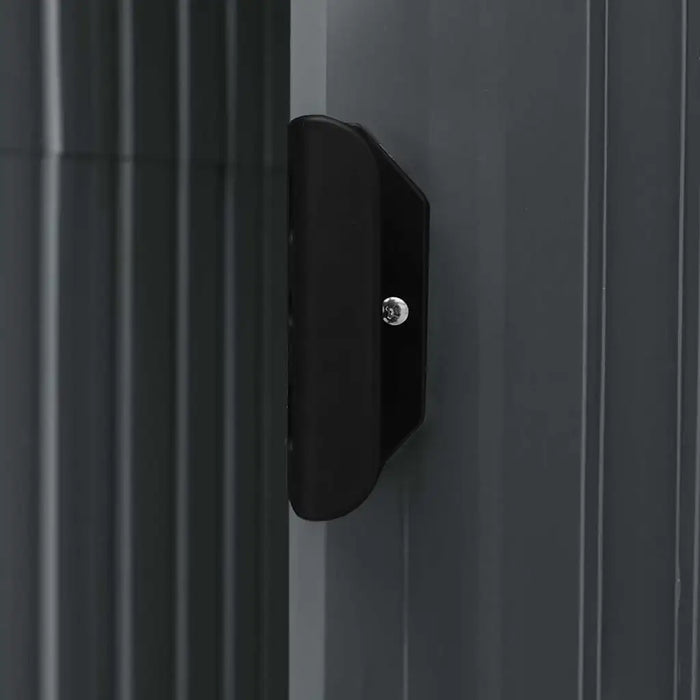 Galvanised Iron Garden Storage Shed – Anthracite | Sliding Doors - Ventilated Design VIDAXL - Little and Giant Explorers vidaXL