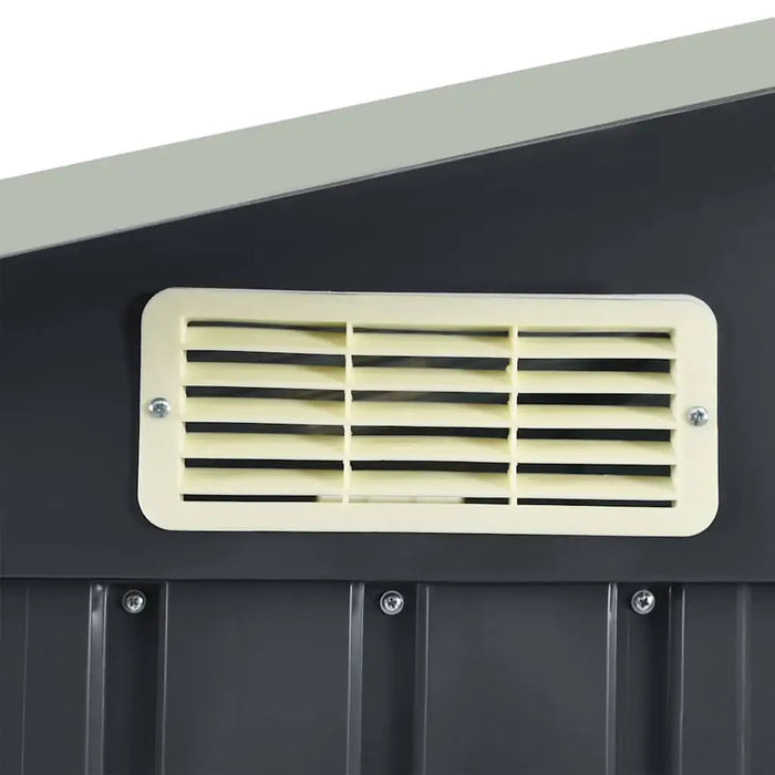 Galvanised Iron Garden Storage Shed – Anthracite | Sliding Doors - Ventilated Design VIDAXL - Little and Giant Explorers vidaXL