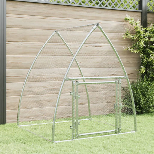 Galvanised Steel Chicken Cage | Silver (100 x 105 x 120cm) - Little and Giant Explorers vidaXL