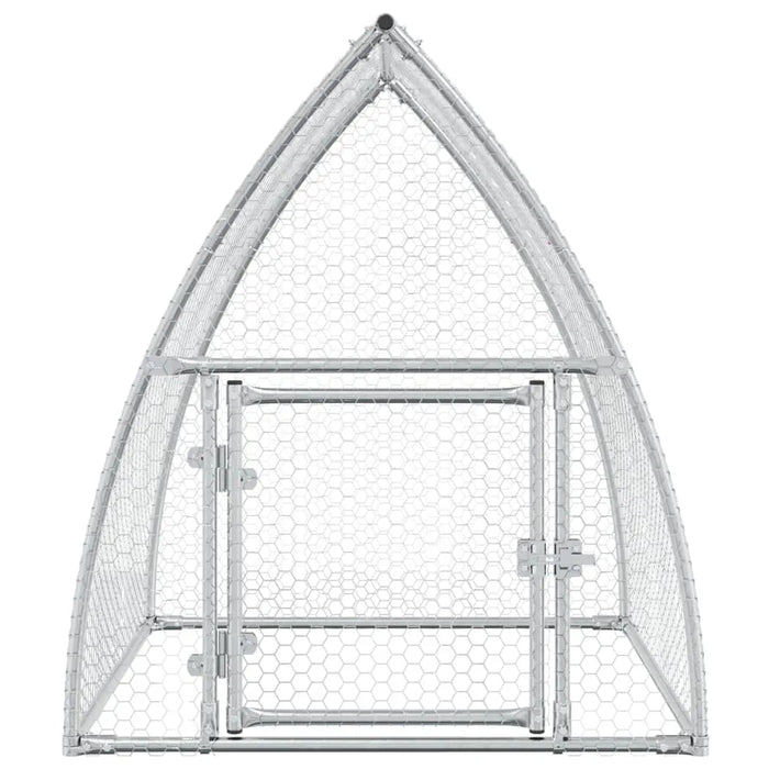 Galvanised Steel Chicken Cage | Silver (100 x 105 x 120cm) - Little and Giant Explorers vidaXL