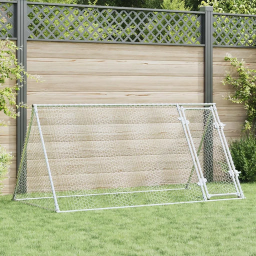 Galvanised Steel Chicken Cage | Silver (200 x 105 x 91cm) - Little and Giant Explorers vidaXL