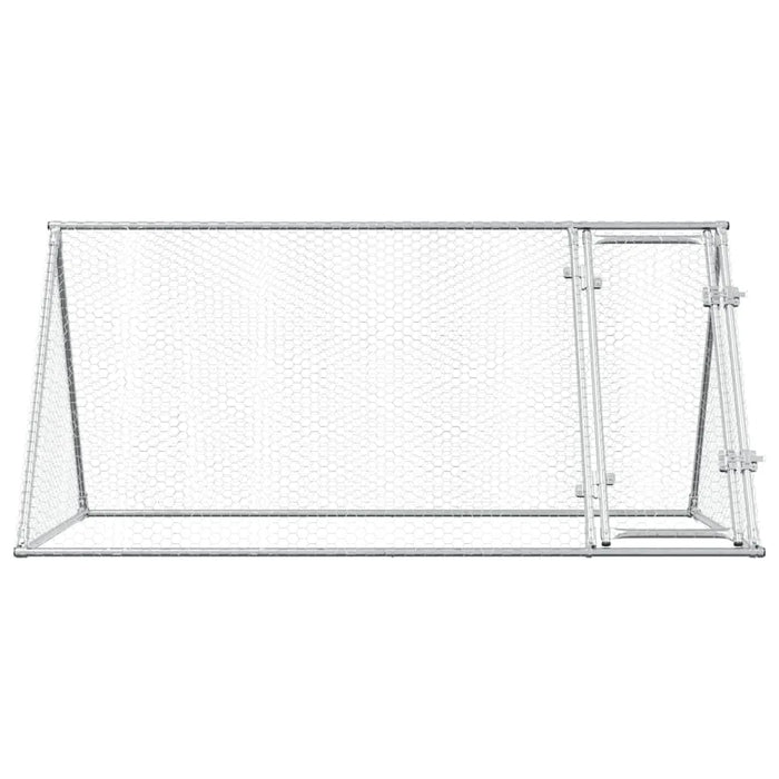 Galvanised Steel Chicken Cage | Silver (200 x 105 x 91cm) - Little and Giant Explorers vidaXL