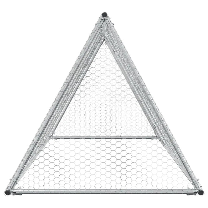 Galvanised Steel Chicken Cage | Silver (200 x 105 x 91cm) - Little and Giant Explorers vidaXL