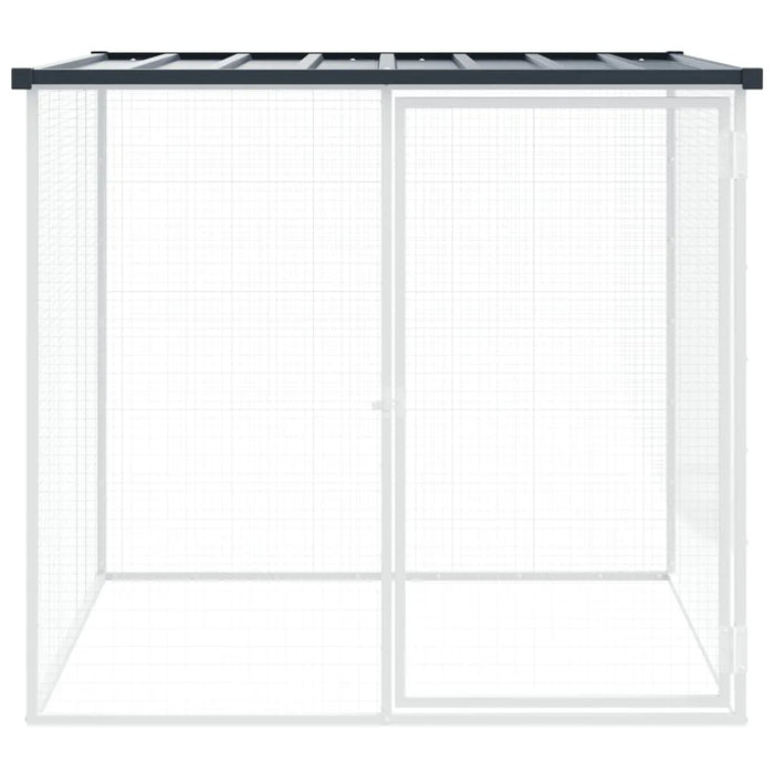 Galvanised Steel Chicken Cage with Roof in Anthracite (103 x 98 x 90cm) - Little and Giant Explorers vidaXL