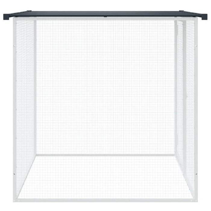 Galvanised Steel Chicken Cage with Roof in Anthracite (103 x 98 x 90cm) - Little and Giant Explorers vidaXL