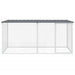 Galvanised Steel Chicken Cage with Roof in Anthracite (203 x 98 x 90cm) - Little and Giant Explorers vidaXL