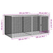 Galvanised Steel Chicken Cage with Roof in Anthracite (203 x 98 x 90cm) - Little and Giant Explorers vidaXL