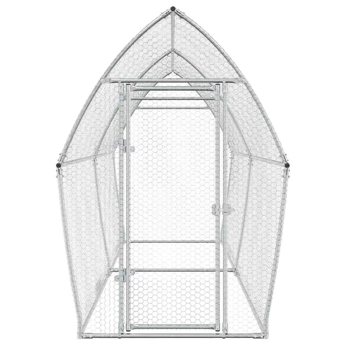 Galvanised Steel Chicken Coop | Spacious Walk-In Run with Secure Garden Enclosure VIDAXL - Little and Giant Explorers vidaXL