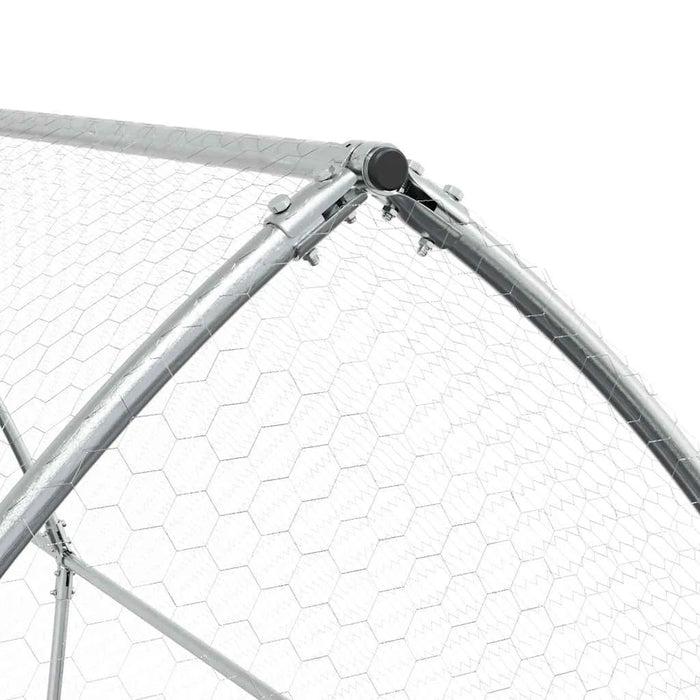 Galvanised Steel Chicken Coop | Spacious Walk-In Run with Secure Garden Enclosure VIDAXL - Little and Giant Explorers vidaXL