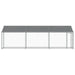 Galvanised Steel Dog Cage with Roof and Door in Grey (6 x 2 x 2m) - Little and Giant Explorers vidaXL