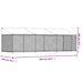 Galvanised Steel Dog Cage with Roof and Door in Grey (6 x 2 x 2m) - Little and Giant Explorers vidaXL