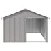 Galvanised Steel Dog House in Grey (116.5 x 153 x 81.5cm) - Little and Giant Explorers vidaXL