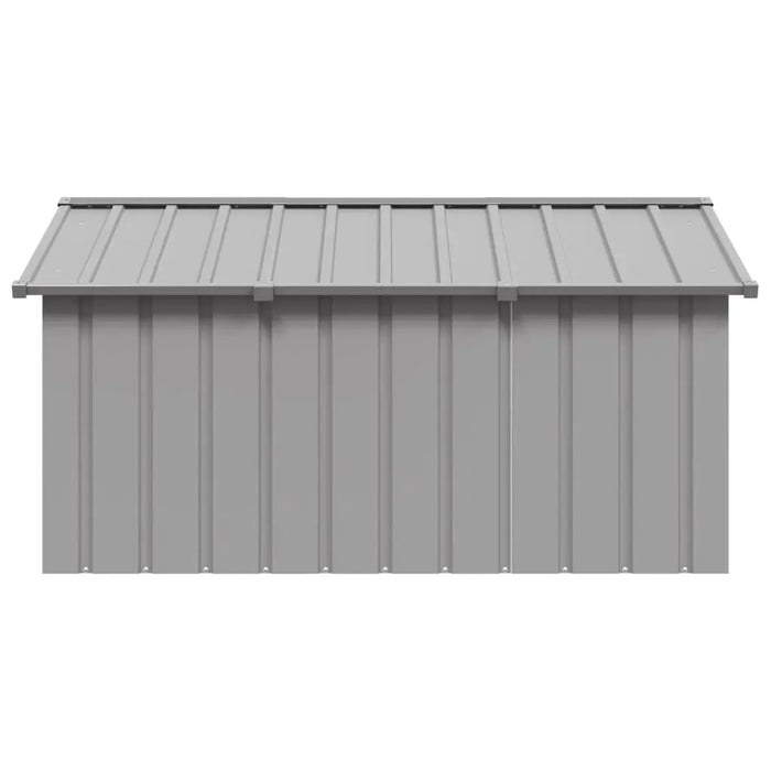 Galvanised Steel Dog House in Grey (116.5 x 153 x 81.5cm) - Little and Giant Explorers vidaXL