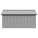 Galvanised Steel Dog House in Grey (116.5 x 153 x 81.5cm) - Little and Giant Explorers vidaXL