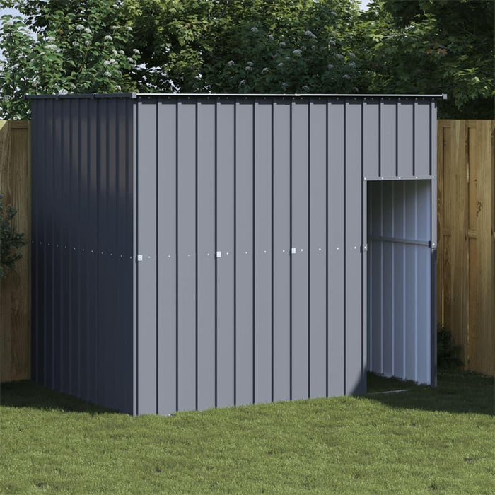 Galvanised Steel Dog House with Roof in Anthracite (214 x 153 x 181cm) - Little and Giant Explorers vidaXL