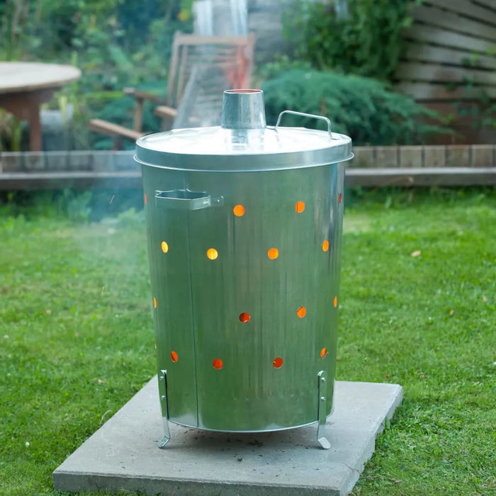 Galvanised Steel Garden Incinerator - Little and Giant Explorers Nature